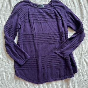 Karen Scott Deep Purple Textured sweater